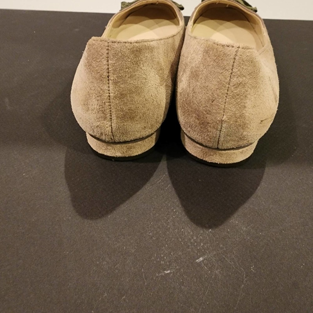 SEYCHELLES Special Edition Taupe Suede Leather Flats SIZE 10M - Picture 4 of 14